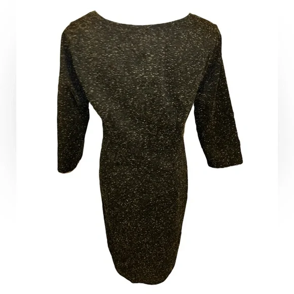 Liz Claiborne Black speckled Midi Dress perfect fit size medium Christmas dress - Picture 3 of 4